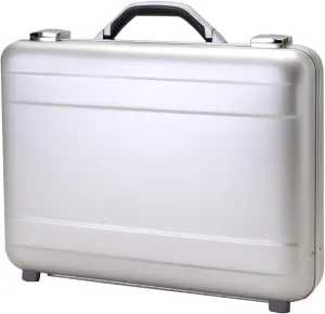 18-Inch Molded Aluminum Attache Case  Sleek, Stylish, Durable, and 4-Inch Deep for Travel or Business, Sliver
