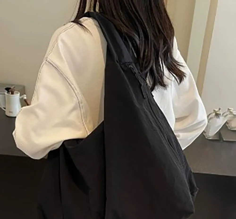 2025 New Women Solid Color Draped Tote Bag, Large Crossbody Bag, Versatile Slouchy Hobo Bag, Fashion Tote Bags (Wine Red)
