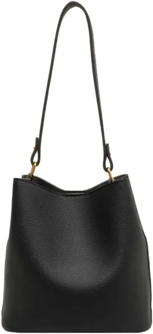 2pcs Cute Vegan Leather Shoulder Bags for Women - Stylish Hobo Crossbody Handbag & Clutch Purse Set(Black)