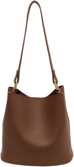 2pcs Cute Vegan Leather Shoulder Bags for Women - Stylish Hobo Crossbody Handbag & Clutch Purse Set(Coffee)