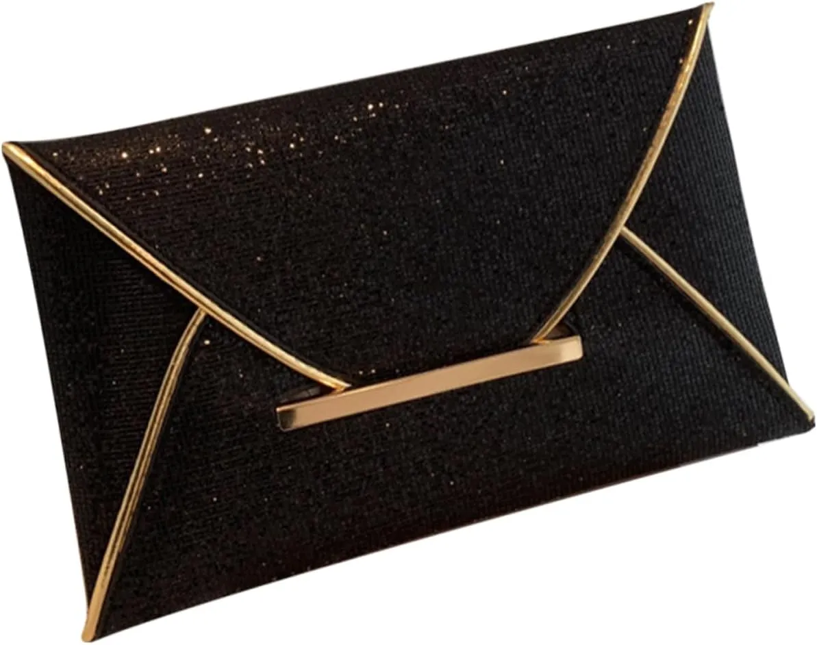 2pcs handbag glitter Evening Envelope Clutch Evening Bags Versatile Change Women Storage Bag Wedding Glitter Envelope bag Car Key Change Holder ladies wallet pu present sequins Miss