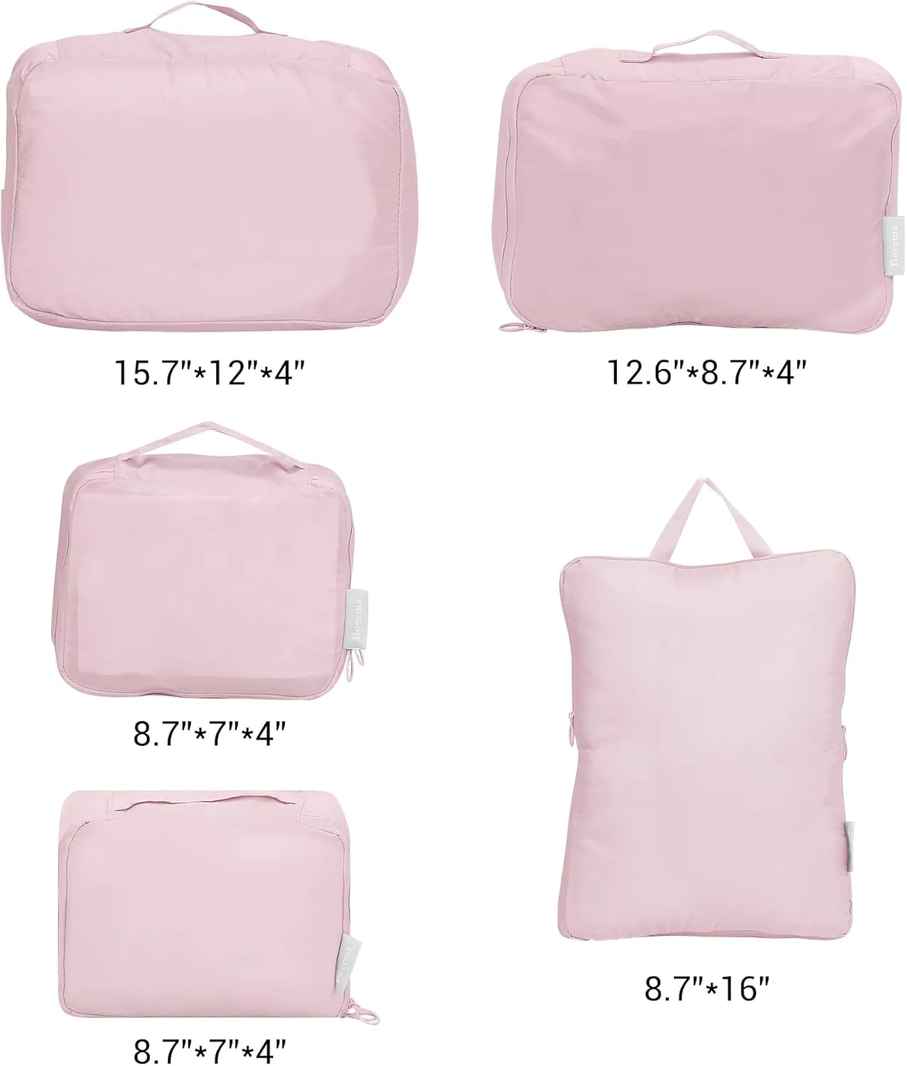6 Set Travel Bag for Storage,Lightweight Travel Essentials,Travel Accessories for Travel Toiletry Bag Sets 6 Set Pink