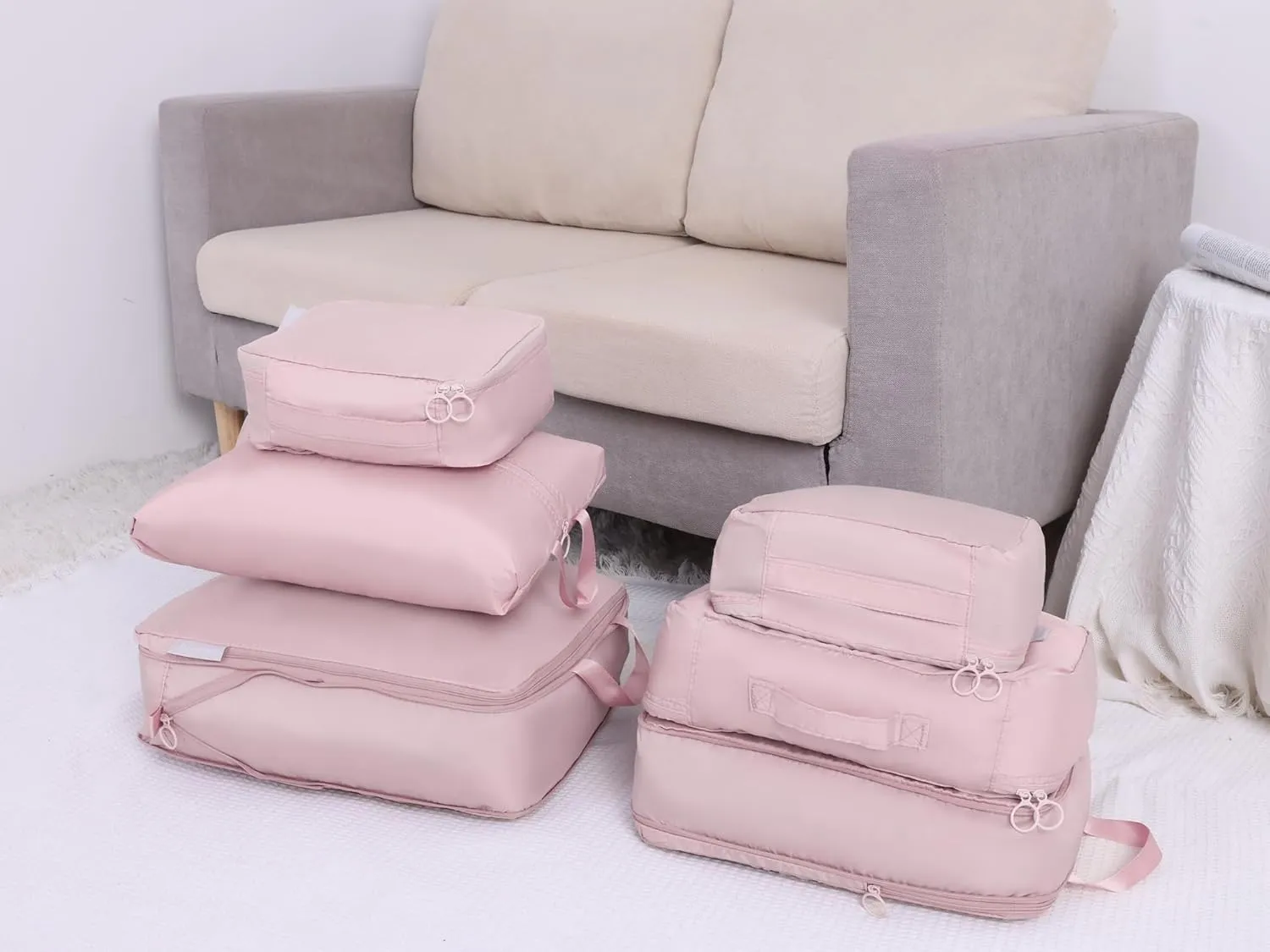 6 Set Travel Bag for Storage,Lightweight Travel Essentials,Travel Accessories for Travel Toiletry Bag Sets 6 Set Pink