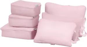 6 Set Travel Bag for Storage,Lightweight Travel Essentials,Travel Accessories for Travel Toiletry Bag Sets 6 Set Pink