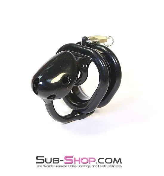 7325AR      Birdlocked Style Black Spiked Soft Silicone Locking Cock Chastity & Ball Spreader