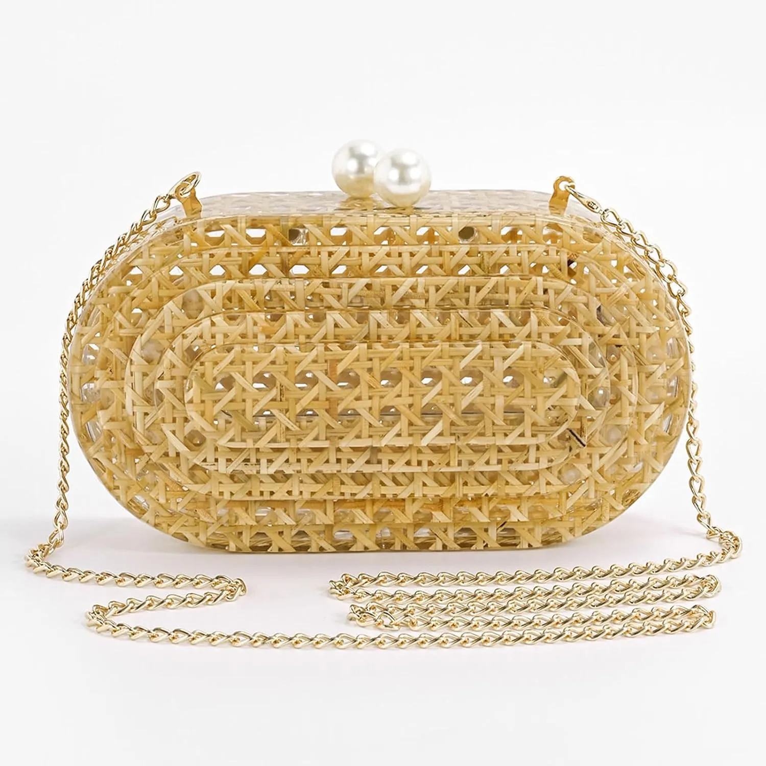 Acrylic Purse Clutch,Designer Handbags Womens Multicolor Glitter Design Wedding Guest Crossbody Oval Evening Bags