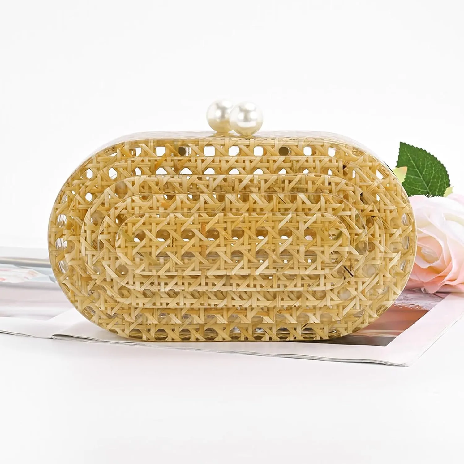 Acrylic Purse Clutch,Designer Handbags Womens Multicolor Glitter Design Wedding Guest Crossbody Oval Evening Bags