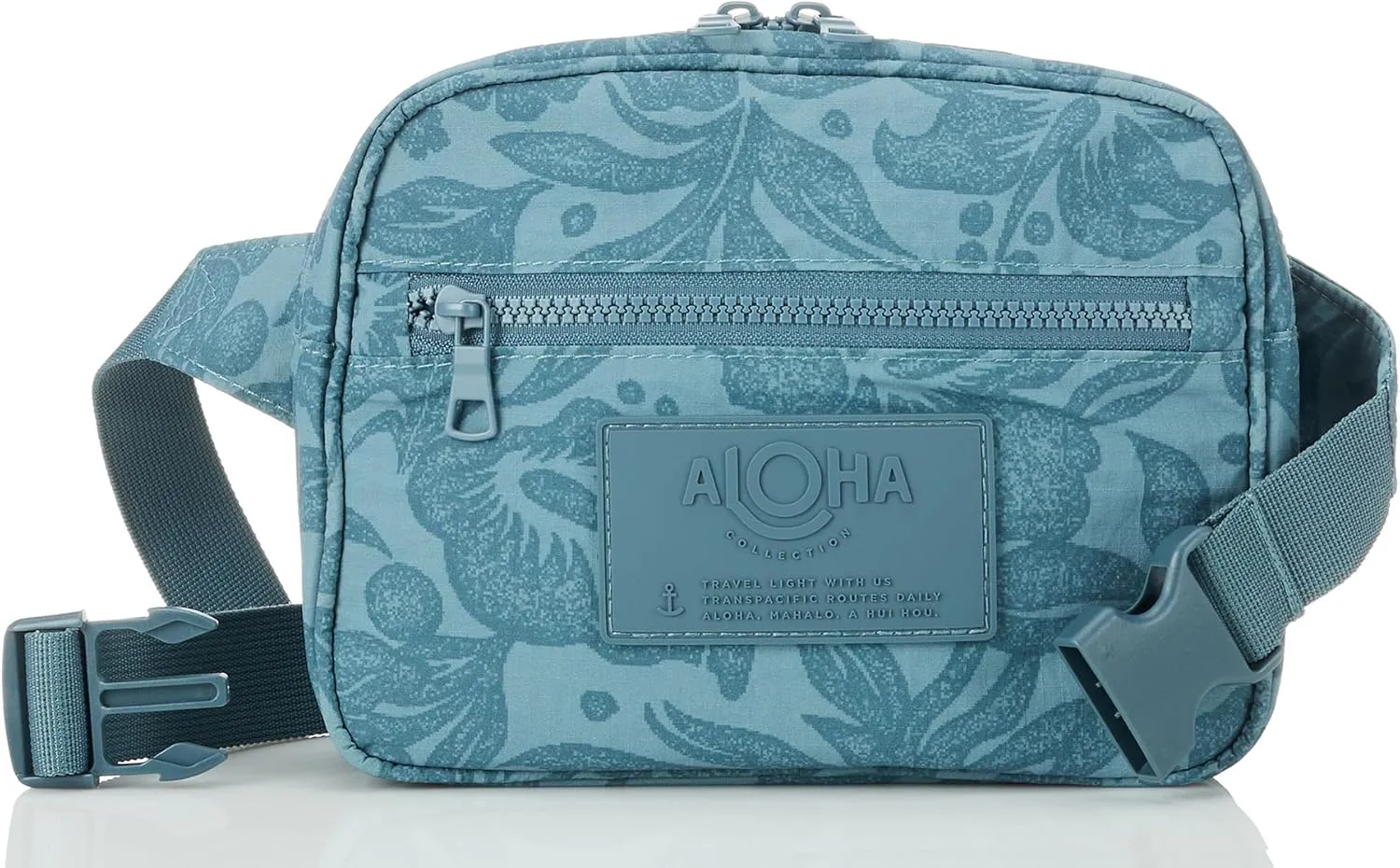 ALOHA Collection Keep It Light Nylon Hip Pack - Lightweight, Water-Resistant, Hands-Free with Secure Zipper Pockets for Travel, Hiking, and Everyday Use