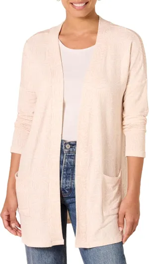 Amazon Essentials Women's Relaxed-Fit Lightweight Lounge Open-Front Cardigan