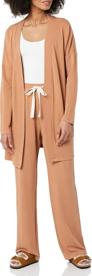 Amazon Essentials Women's Relaxed-Fit Lightweight Lounge Open-Front Cardigan