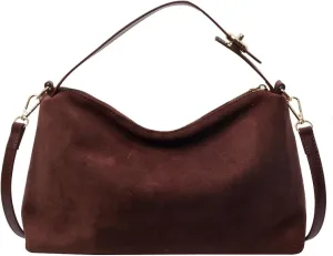 APLUSH Retro Shoulder Bag Fall Winter Versatile Commuter Crossbody Tote Matte Underarm Bag Hobo Purse,Coffee,One Size