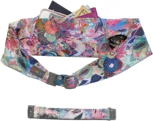 BANDI Plus Size Fanny Pack for Women - Travel-Ready Pocket Belt with Secure Hidden Money & Running Belt for Phone, Passport, Keys, & Medical Devices, Adjustable Fit, Comfortable (Coral Reef)