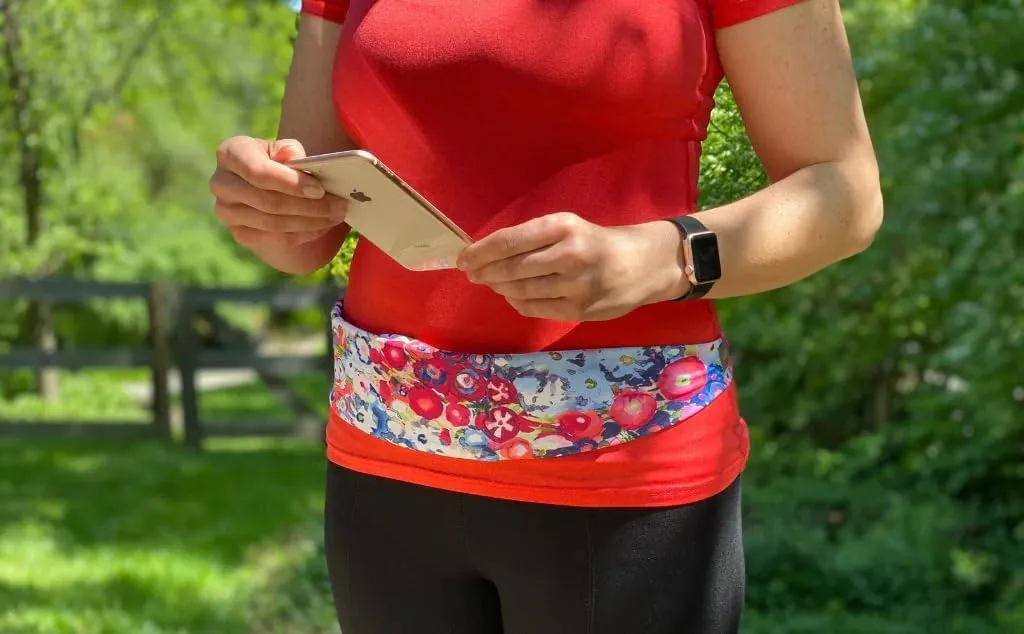 BANDI Plus Size Fanny Pack for Women - Travel-Ready Pocket Belt with Secure Hidden Money & Running Belt for Phone, Passport, Keys, & Medical Devices, Adjustable Fit, Comfortable (Poppies)