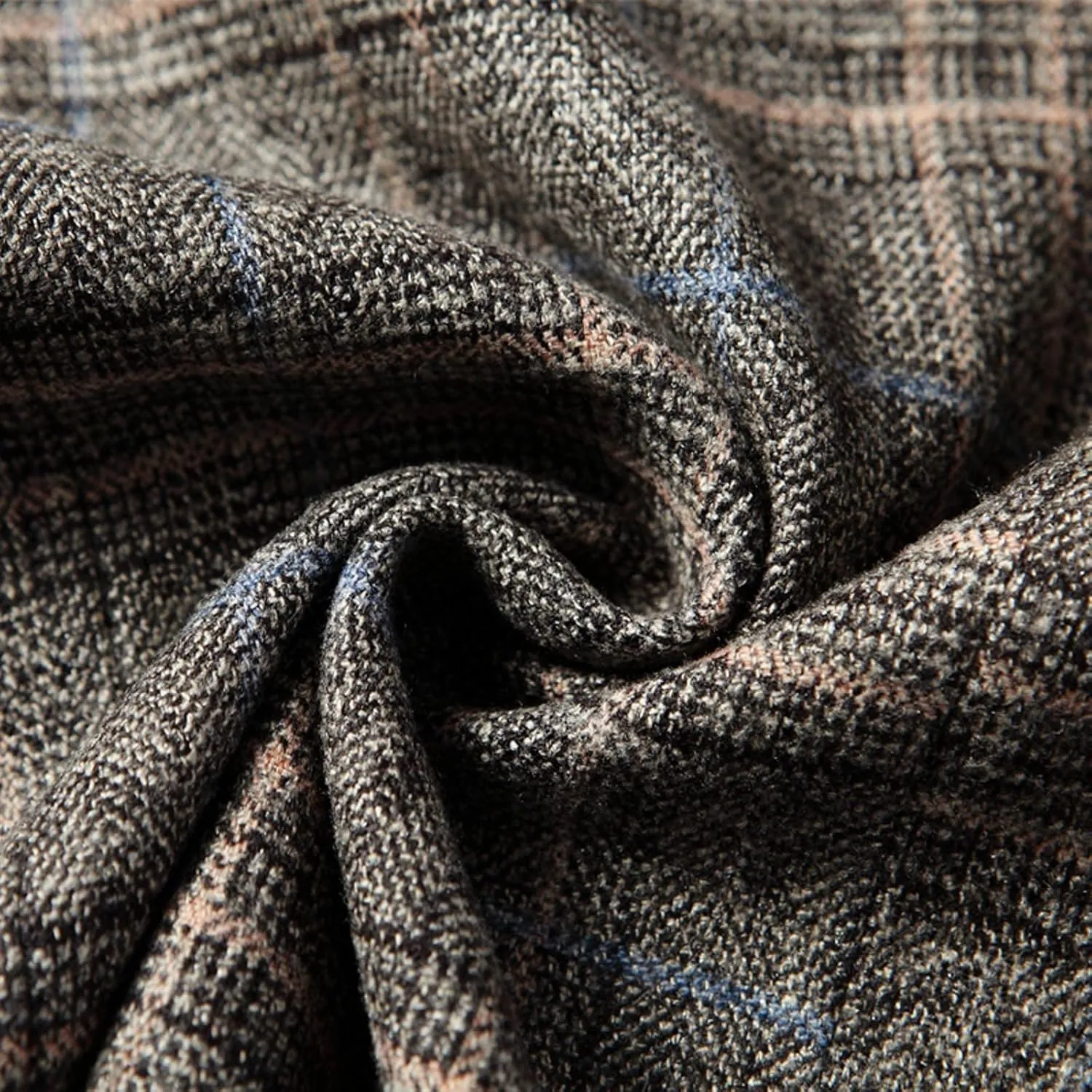 Blazers for Men Two Button Relaxed Fit Plaid Brushed Lightweight Trendy Suit Jacket for Formal and Casual Occasions