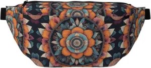 Boho Mandala Colorful Flowers Stylish Crossbody Waist Pack - Versatile And Compact Travel Pouch For Hands-Free Storage
