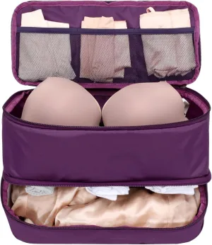 Cambond Travel Underwear Organizer Bag - Lightweight Bra Organizer, Portable Expandable Compression Packing Cubes, Underwear Storage Bag for Women