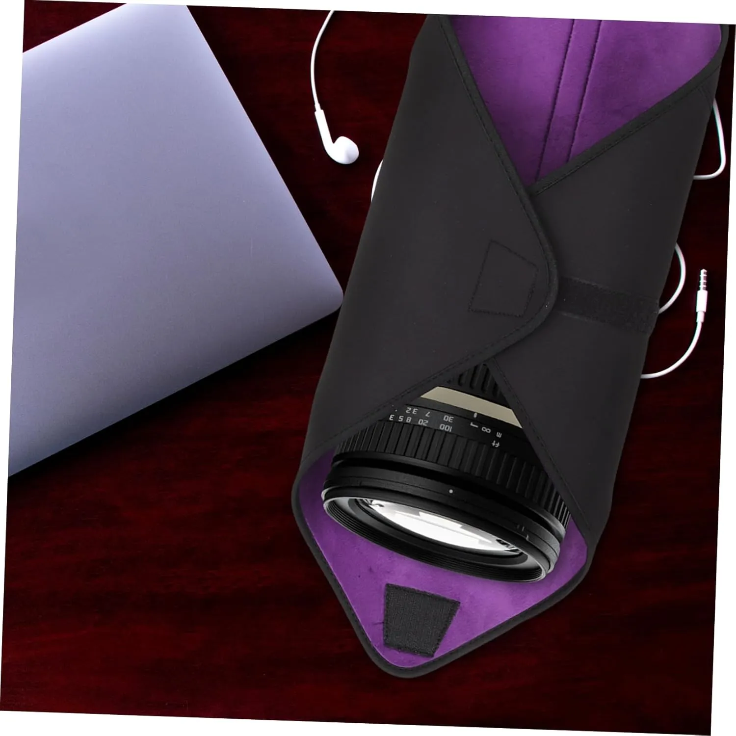 Camera Lens Wrap for DSLR Mirrorless Thickened Neoprene Protective Pouch Soft Durable Splashproof Dirtproof Versatile Essential Photography Accessory