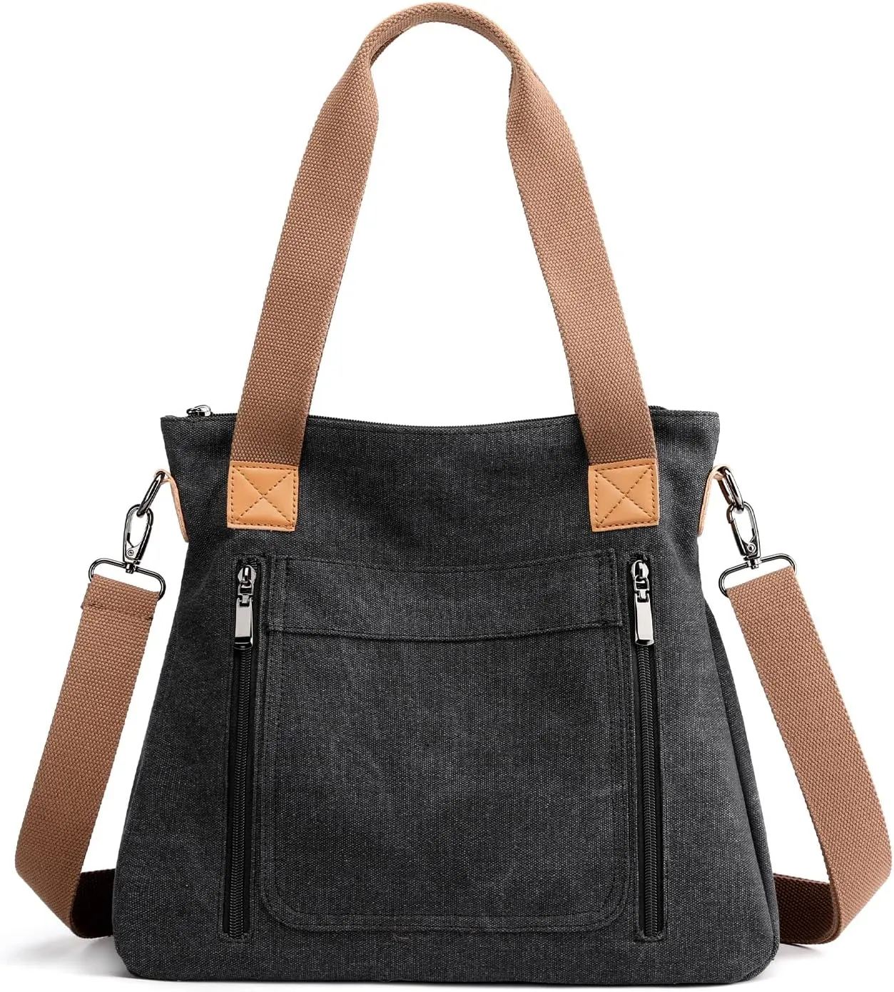 Canvas Crossbody Bags for Women Trendy Tote Purses Work Shoulder Multi-pocket Handbags