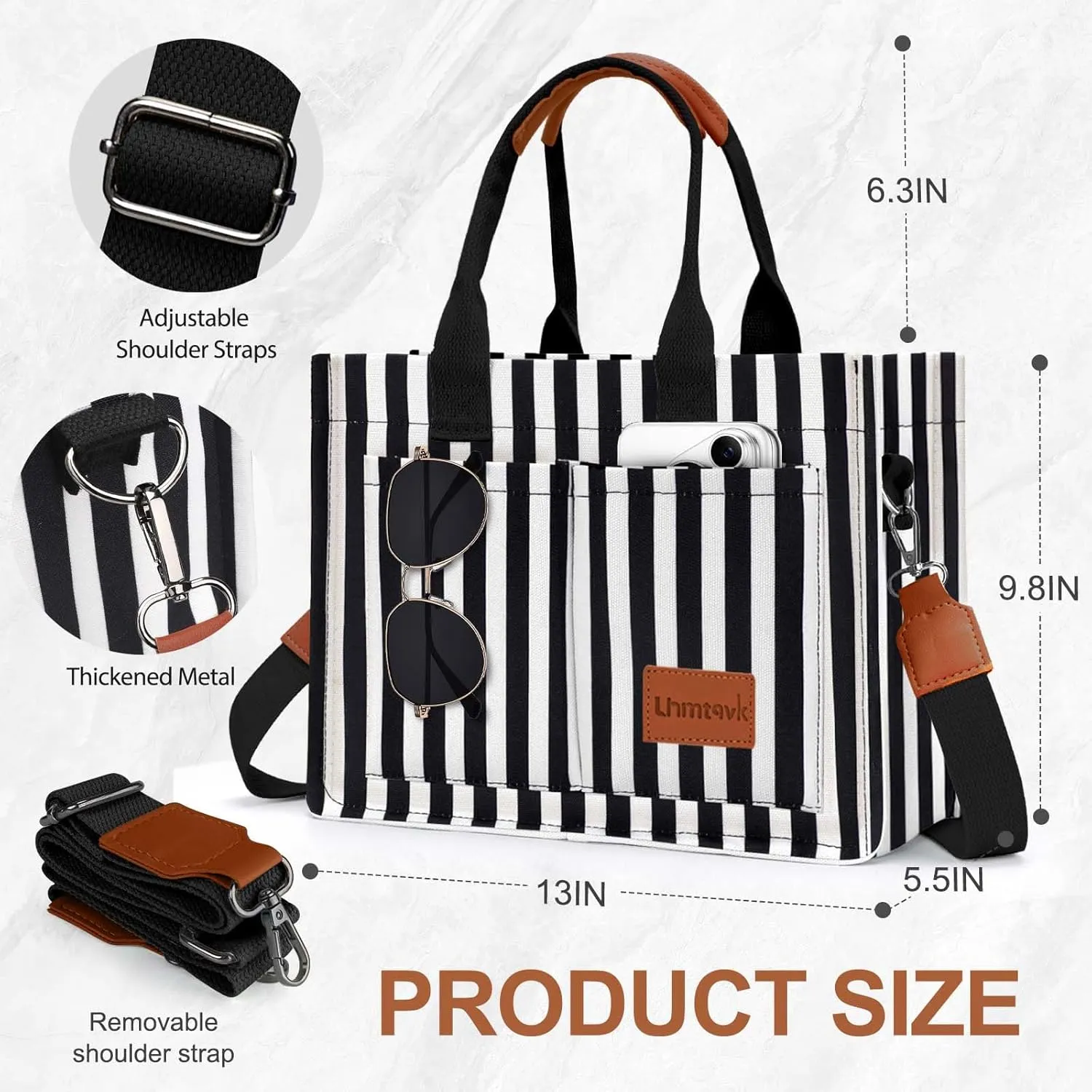 Canvas Tote Bag for Women, Large Work Purses Bible Tote