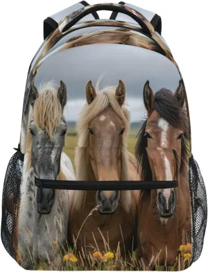 CEBUGI Travel Backpack for women men Horses lightweight Laptop Backpack College bookbag Casual Daypack