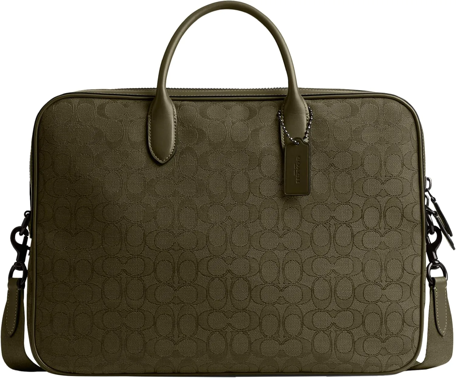 Coach Theo Work Bag in Signature Jacquard, Olive Drab
