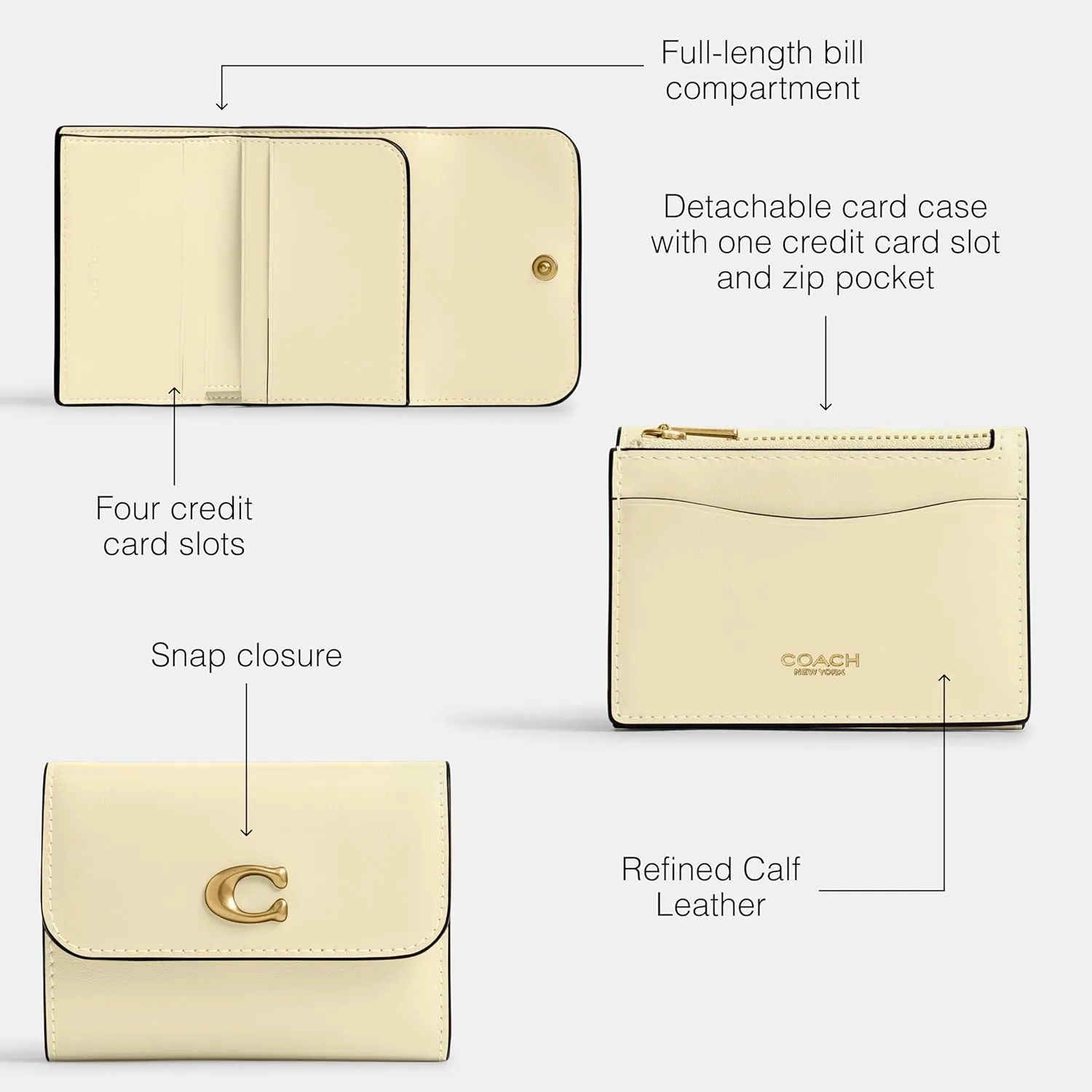 Coach Women's Essential Card Holder Accessory-Travel Wallet