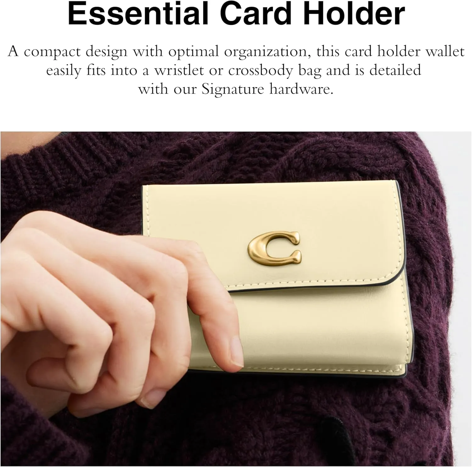 Coach Women's Essential Card Holder Accessory-Travel Wallet