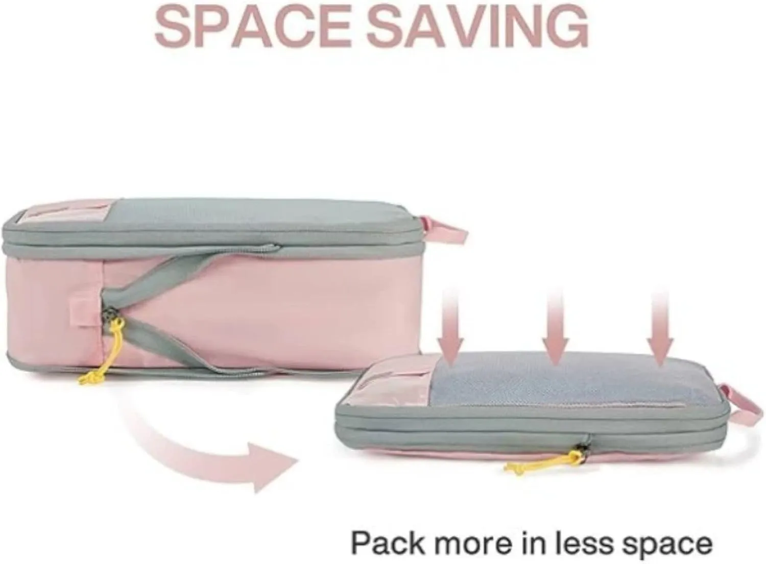 Compression Packing Cubes for Travel Lightweight Vacation Travel Travel Accessories for Suitcase Organizer (B, One Size)