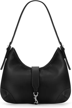 Crescent Shoulder Bag Y2k Hobo Bags for Women Faux Leather Designer Purses Trendy Half Moon Underarm Handbag with Zipper