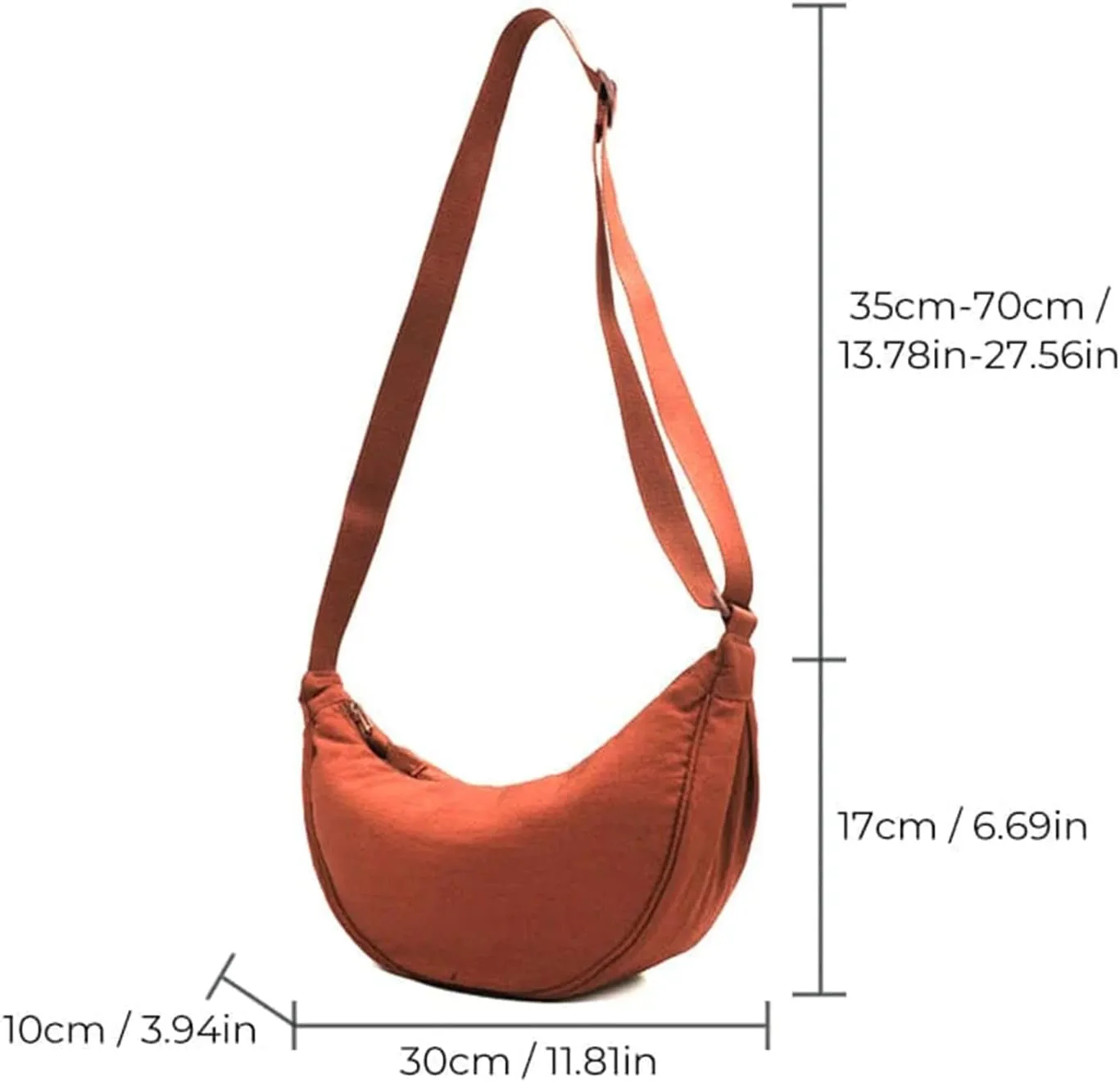 Crossbody Bag Hobo Sling Simple Women Dumpling Bag Trendy Small Shoulder Bag Purse Casual Handbag Adjustable Strap