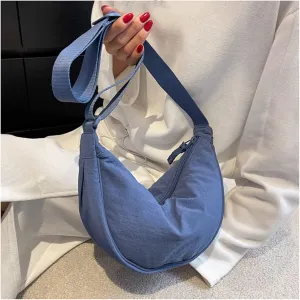 Crossbody Bag Hobo Sling Simple Women Dumpling Bag Trendy Small Shoulder Bag Purse Casual Handbag Adjustable Strap