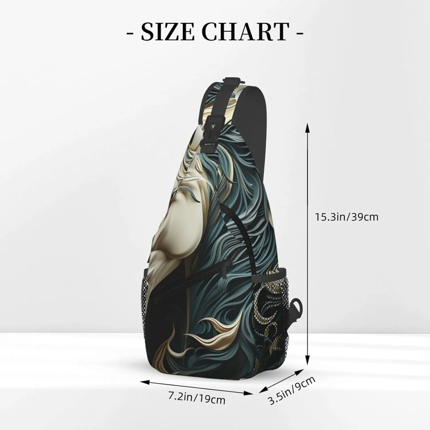 Crossbody Bags for Women Men Trendy Sling Bag Casual Chest Bag Moon Flowers and Butterflies Shoulder Bag for Travel