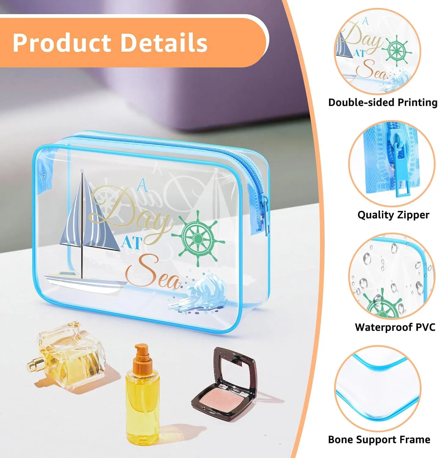 Cruise Gifts For Women Clear Makeup Bag Gifts For Cruise Lovers Cruise Trip Vacation Gifts Travel Clear Toiletry Bag Cruise Beach Cosmetic Bag For Women Girl Mom Sister Friend Birthday Gifts