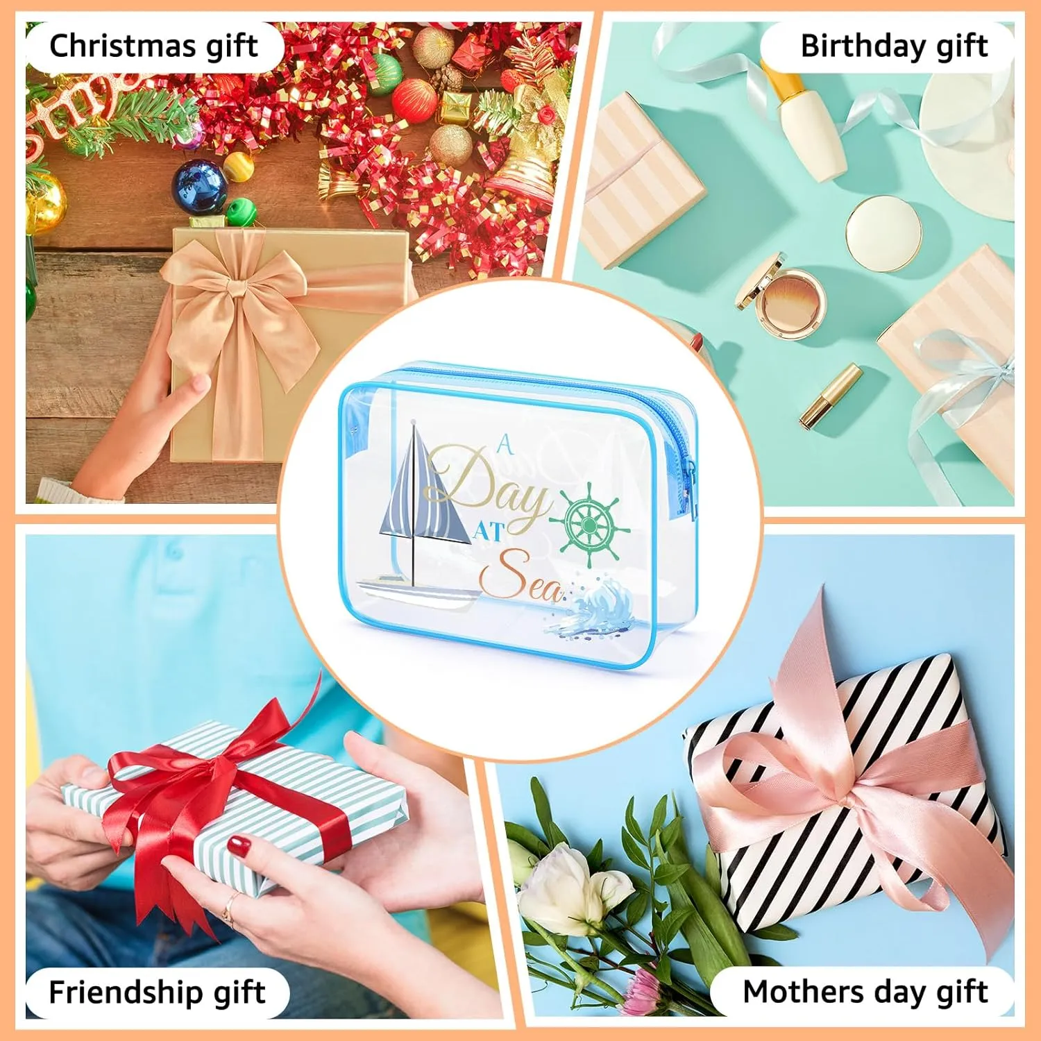 Cruise Gifts For Women Clear Makeup Bag Gifts For Cruise Lovers Cruise Trip Vacation Gifts Travel Clear Toiletry Bag Cruise Beach Cosmetic Bag For Women Girl Mom Sister Friend Birthday Gifts