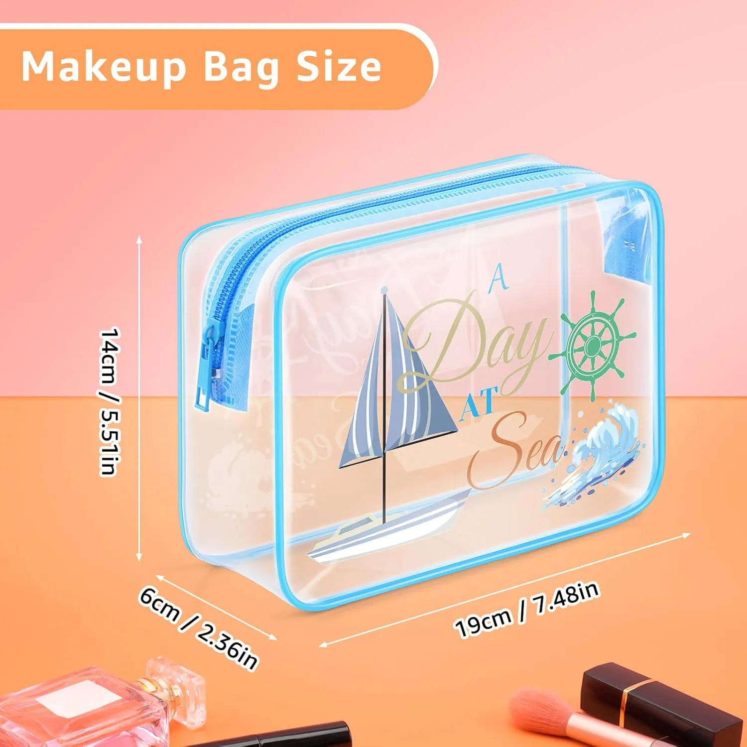 Cruise Gifts For Women Clear Makeup Bag Gifts For Cruise Lovers Cruise Trip Vacation Gifts Travel Clear Toiletry Bag Cruise Beach Cosmetic Bag For Women Girl Mom Sister Friend Birthday Gifts