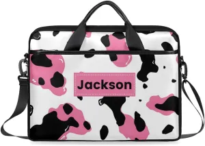 Custom Name Camouflage Laptop Bags for Men Women, Personalized Text Laptop Case Computer Bags for Work, 15 Inch