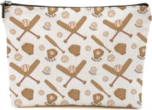 Cute Baseball Mom Makeup Bag - Baseball Coach Travel Accessories - Mothers Day, Christmas, Birthday & Retirement Gift Ideas