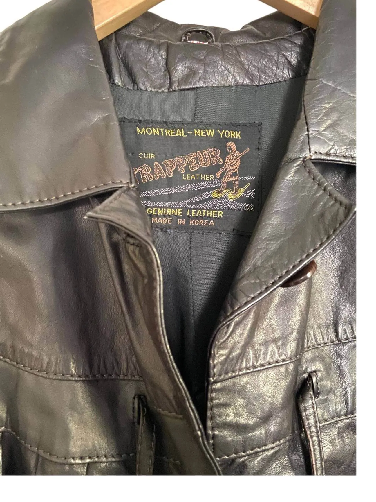 Dark Autumn Tobacco Leather Duster Jacket