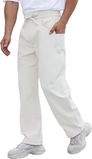DEARCASE Men's Casual Baggy Elastic Waist Pants with Large Pockets Lightweight Relaxed Fit Drawstring Trousers