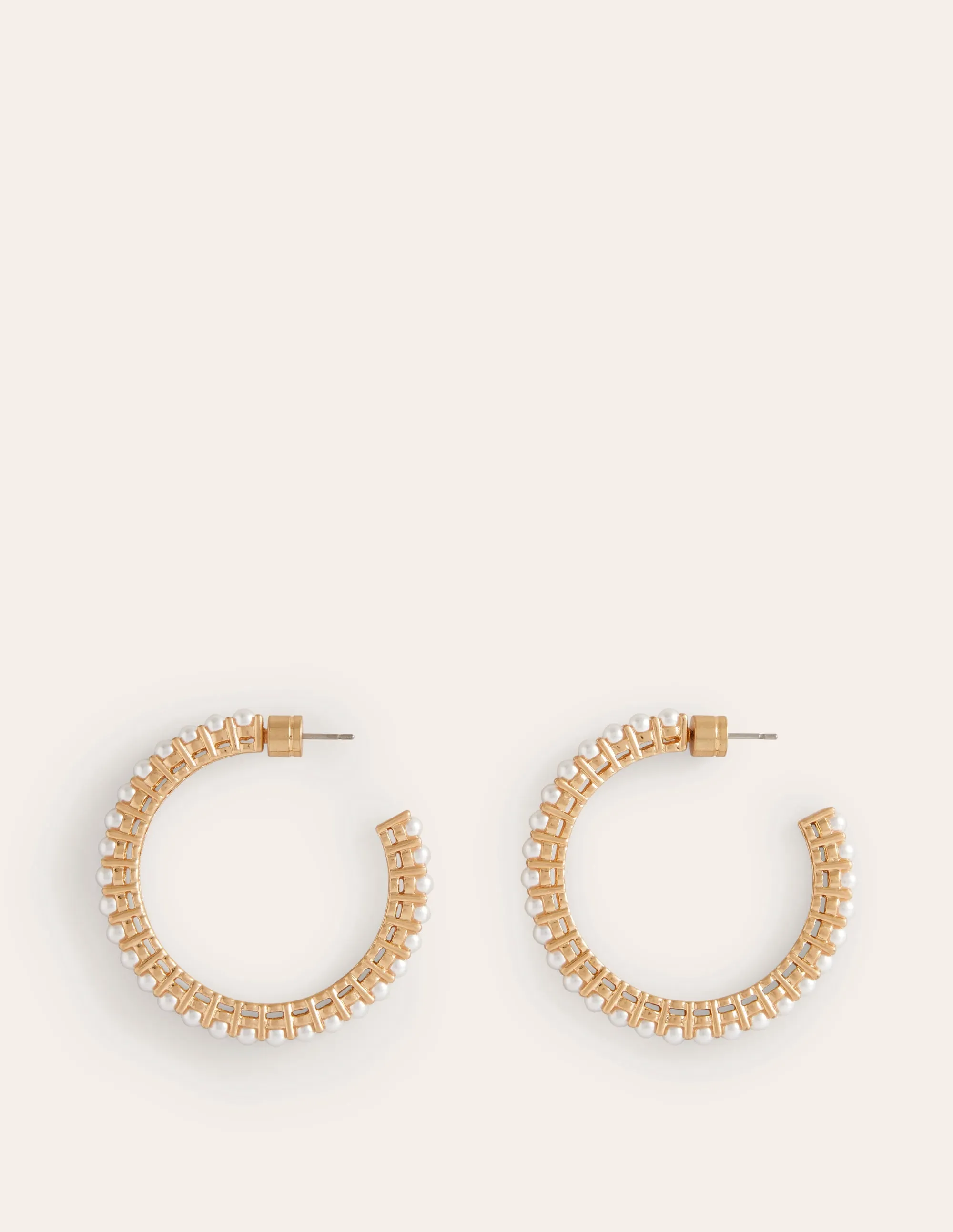 Double Ball Hoops-Pearl