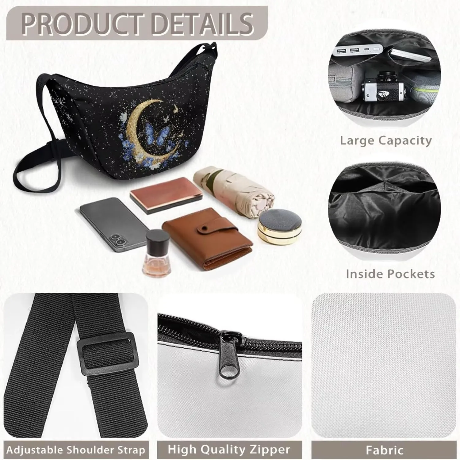 Dumpling Crossbody Bags for Women Casual Women'S Lightweight Crossbody Bag Large Capacity Hobo Bag for Women