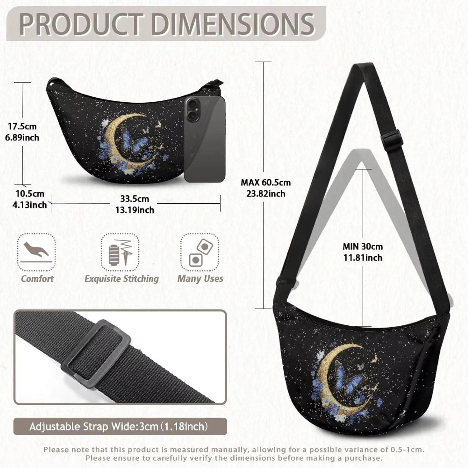 Dumpling Crossbody Bags for Women Casual Women'S Lightweight Crossbody Bag Large Capacity Hobo Bag for Women