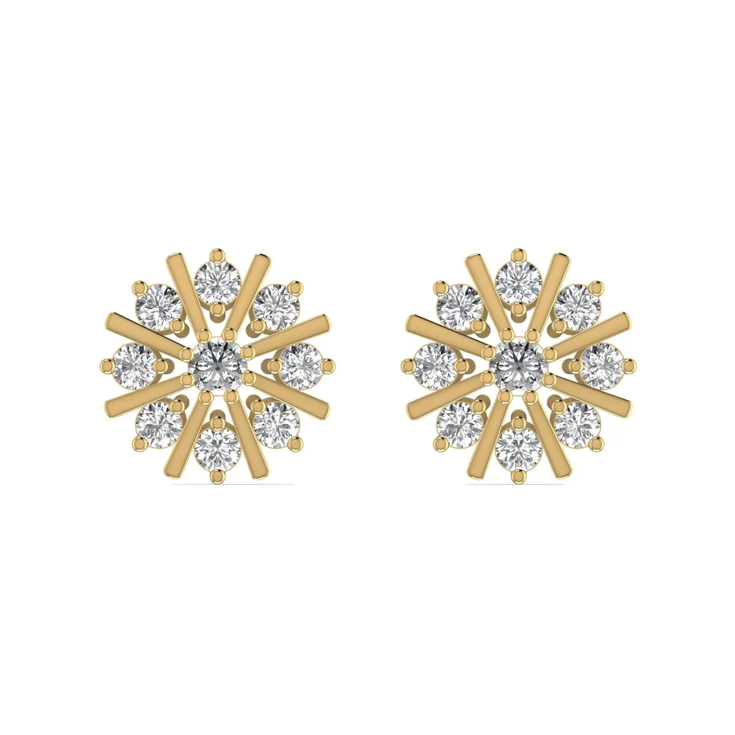 Elegant 0.64CT Diamond Stud Earring