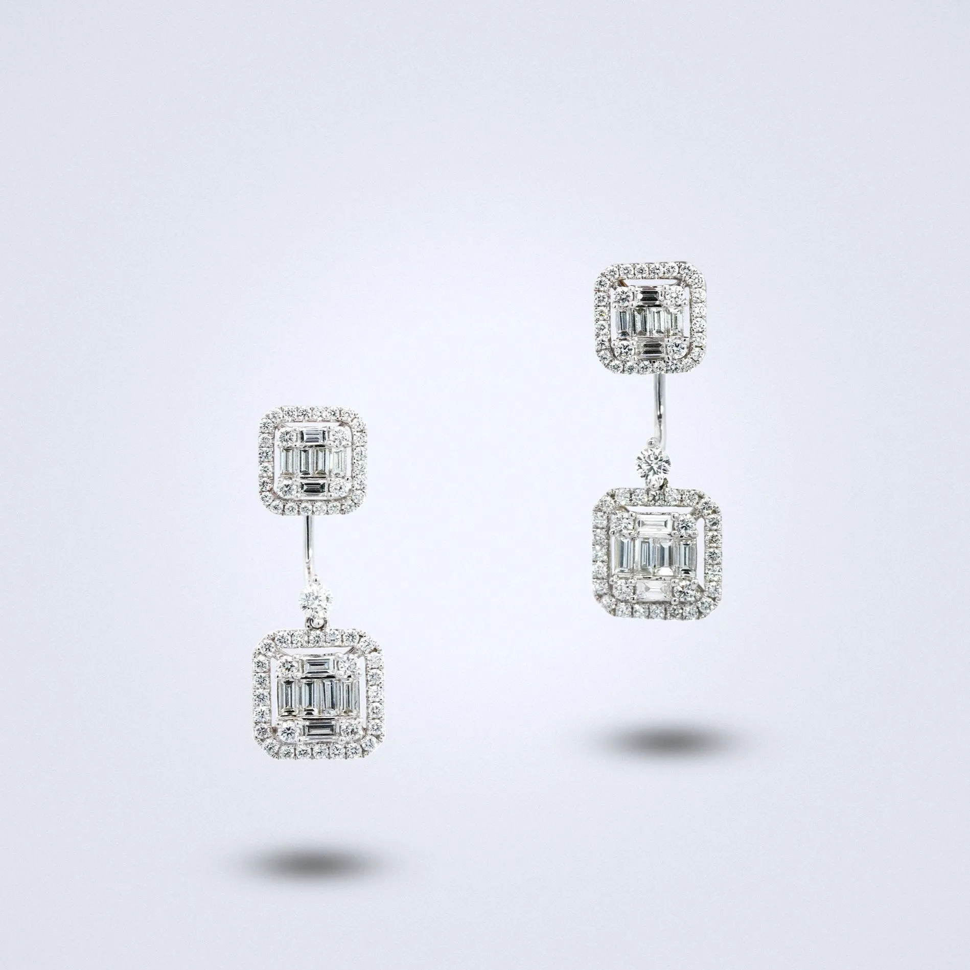 Elegant Cluster Diamond Earrings