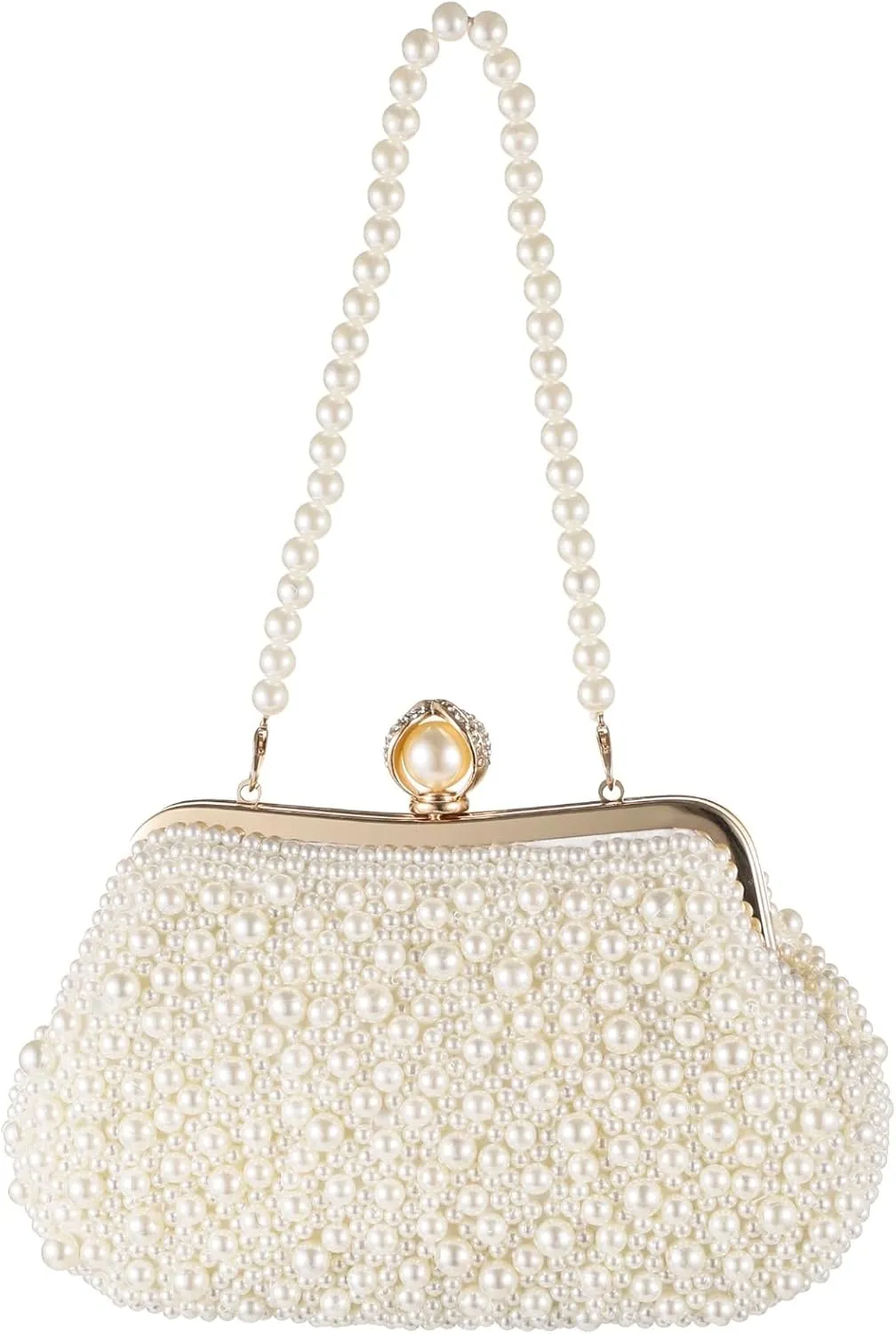 Elegant Pearl Shell Clutch Purse For Women, Ideal For Weddings, Parties & Casual Outings