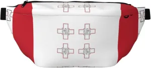 Flag Of Malta Stylish Crossbody Waist Pack - Versatile And Compact Travel Pouch For Hands-Free Storage