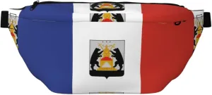 Flag Of Veliky Novgorod Stylish Crossbody Waist Pack - Versatile And Compact Travel Pouch For Hands-Free Storage