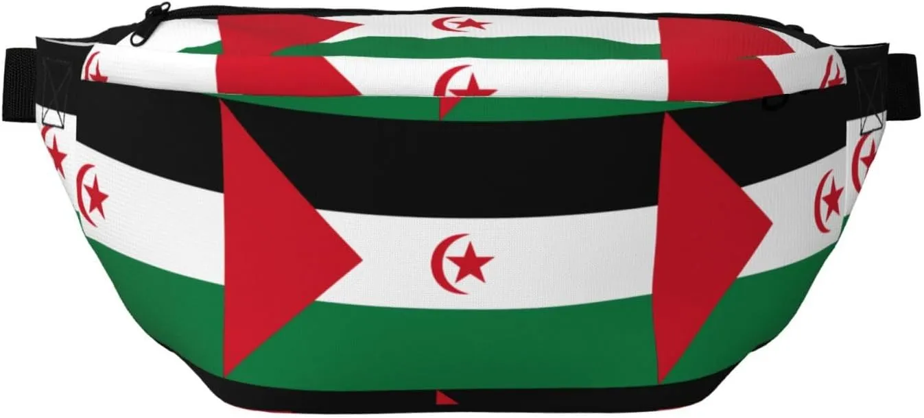 Flag Of Western Sahara Stylish Crossbody Waist Pack - Versatile And Compact Travel Pouch For Hands-Free Storage