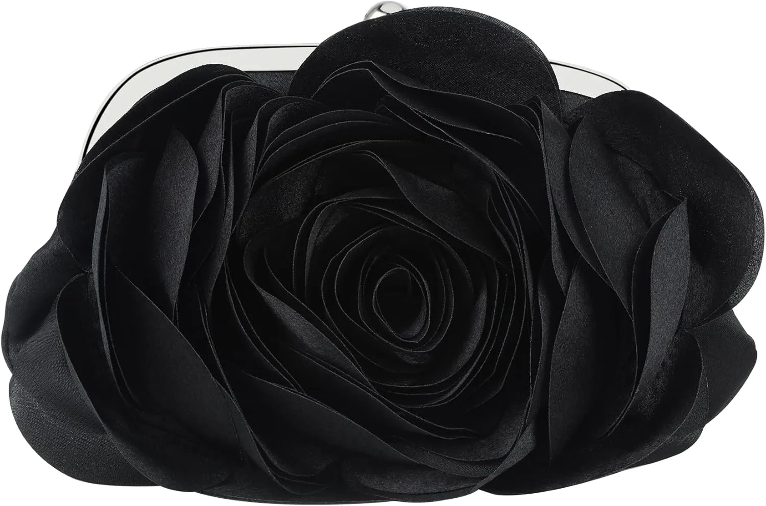 Floral Clutch Purse for Women Rose Wristlet Handbag Party Evening Bag Wedding Shoulder Bags