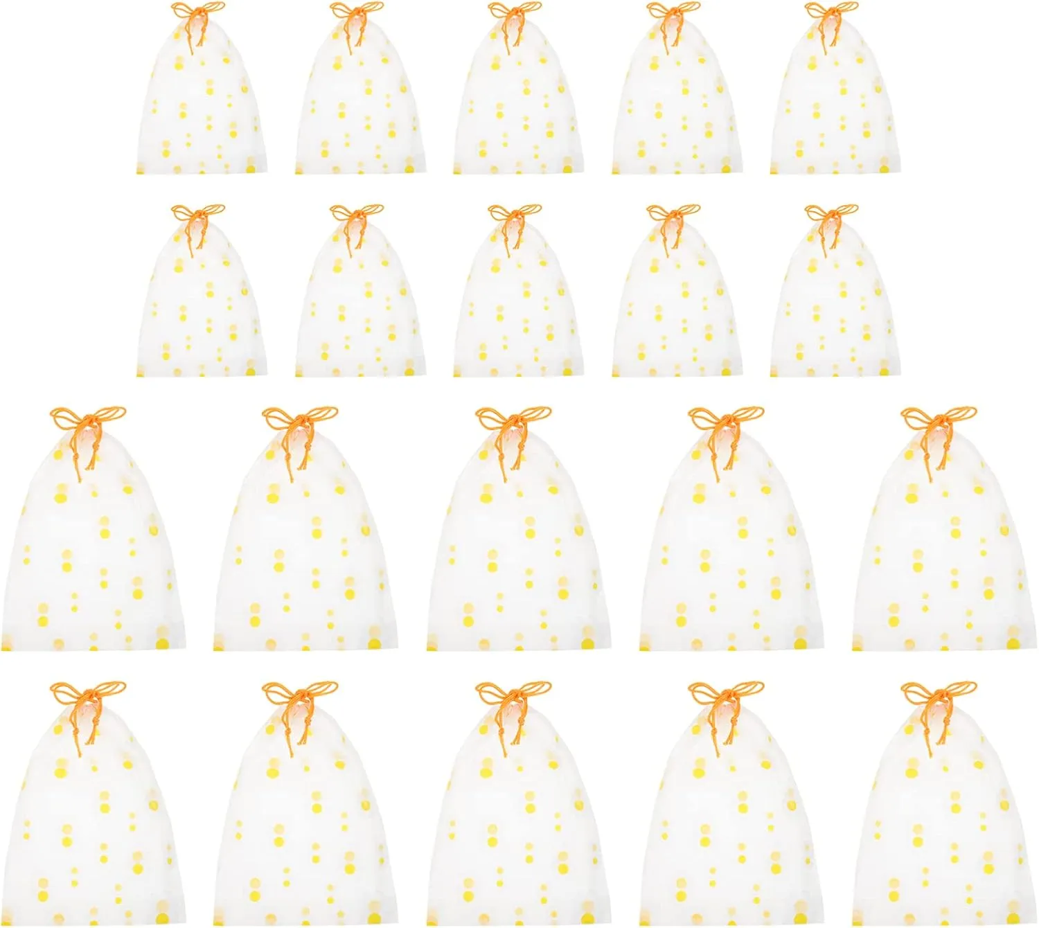 FOMIYES 20pcs Drawstring Bags Waterproof Travel Pouches for Makeup, Clothes, Food, Shoes, Toiletries, and More - Reusable Eva Storage Bags with Daisy Print, 9.44 * 6.88 * 0.11inch
